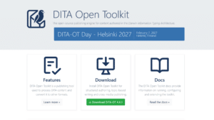 DITA Open Toolkit website page is displayed